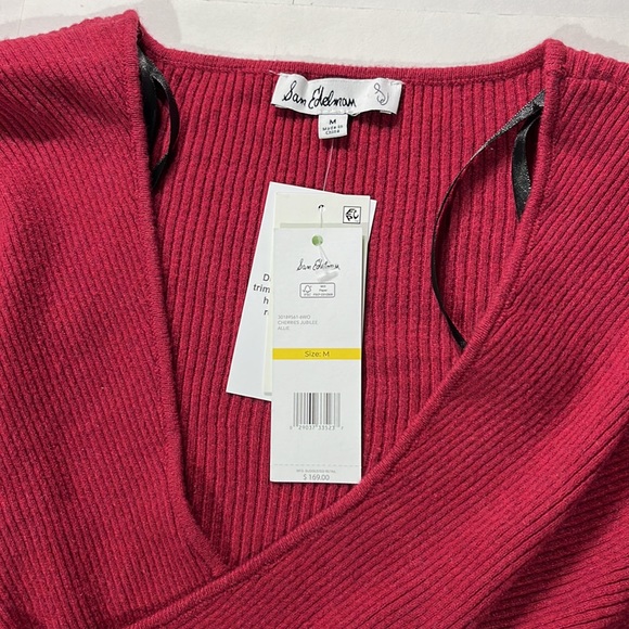 Sam Edelman Allie Cherries Jubilee long sleeved cropped sweater & midi dress med - Picture 8 of 16